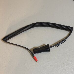 Black Coiled Car Charger Cable